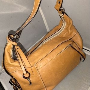 Women's Honey brown leather Fossil purse bag This bag was used On TikTok